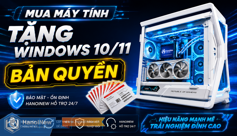 Mua máy tính tặng ngay Windows bản quyền 