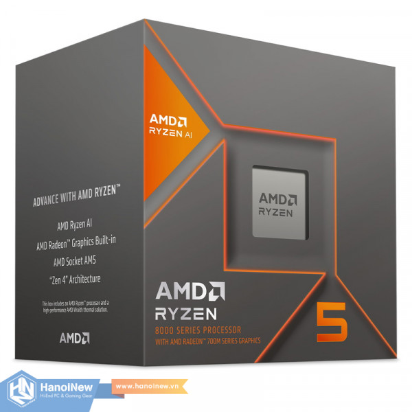 CPU AMD Ryzen 5 8500G (3.5GHz up to 5.0GHz, 6 Cores 12 Threads, 22MB Cache, Socket AMD AM5)