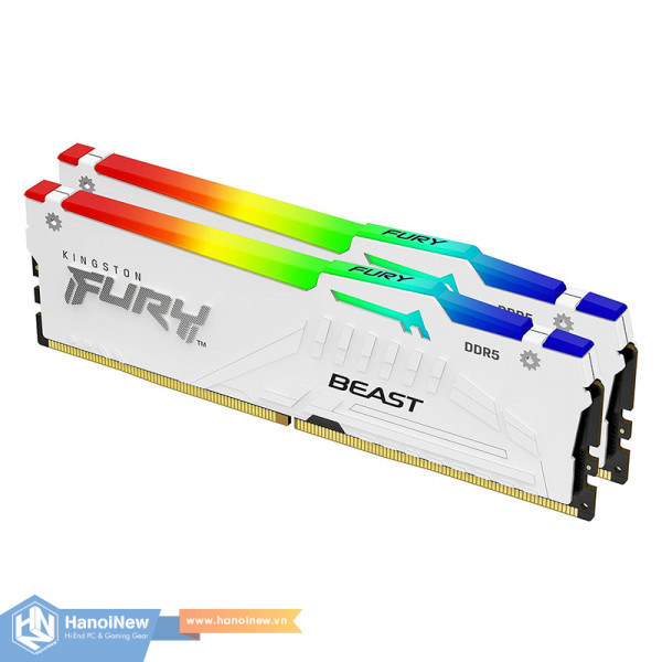 RAM Kingston FURY Beast White RGB 32GB (2x16GB) DDR5 5200MHz