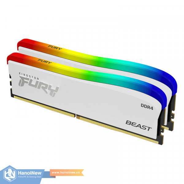 RAM Kingston FURY Beast White RGB 16GB (2x8GB) DDR4 3200MHz