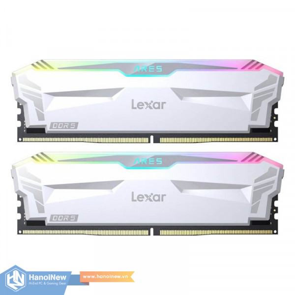 Ram Lexar Ares White RGB 32GB (2x16GB) DDR5 6400Mhz