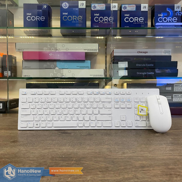 Bộ Bàn Phím Chuột Dell KM636 Wireless White KR Layout