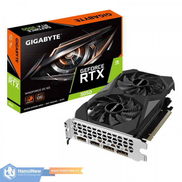 VGA GIGABYTE GeForce RTX 3050 WINDFORCE OC 6G