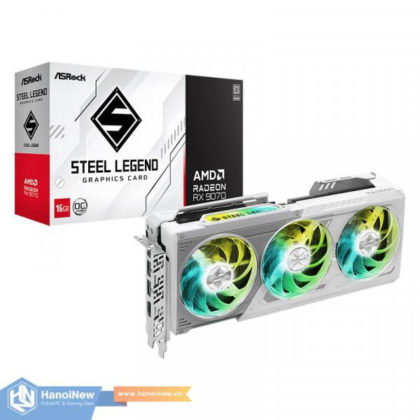 VGA ASRock Radeon RX 9070 Steel Legend 16GB OC