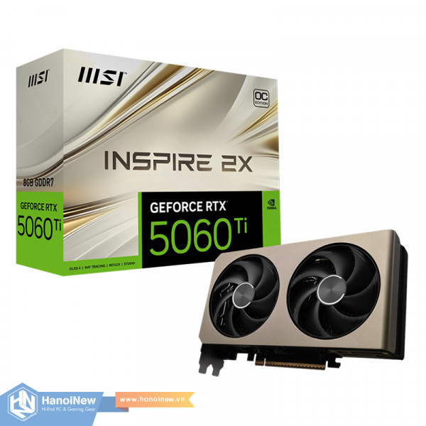 VGA MSI GeForce RTX 5060 Ti 8G INSPIRE 2X OC