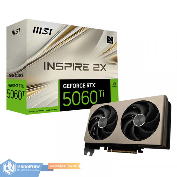 VGA MSI GeForce RTX 5060 Ti 16G INSPIRE 2X