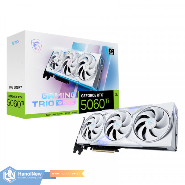 VGA MSI GeForce RTX 5060 Ti 8G GAMING TRIO WHITE