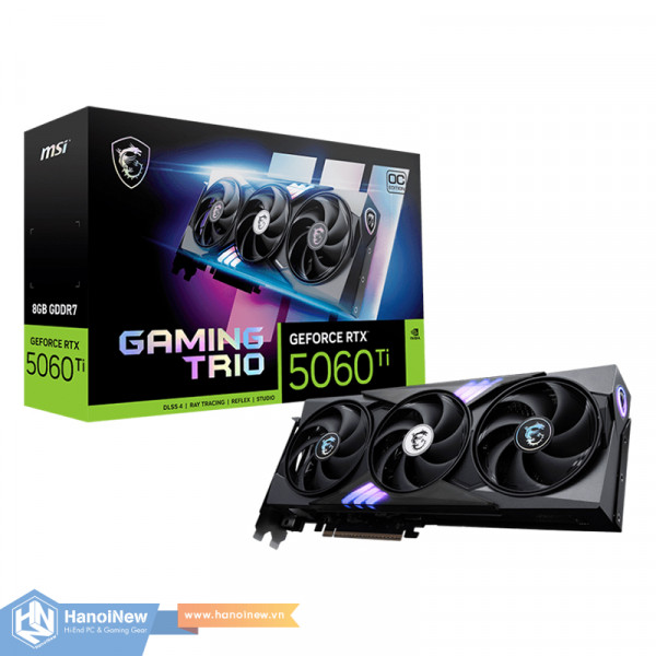 VGA MSI GeForce RTX 5060 Ti 8G GAMING TRIO OC