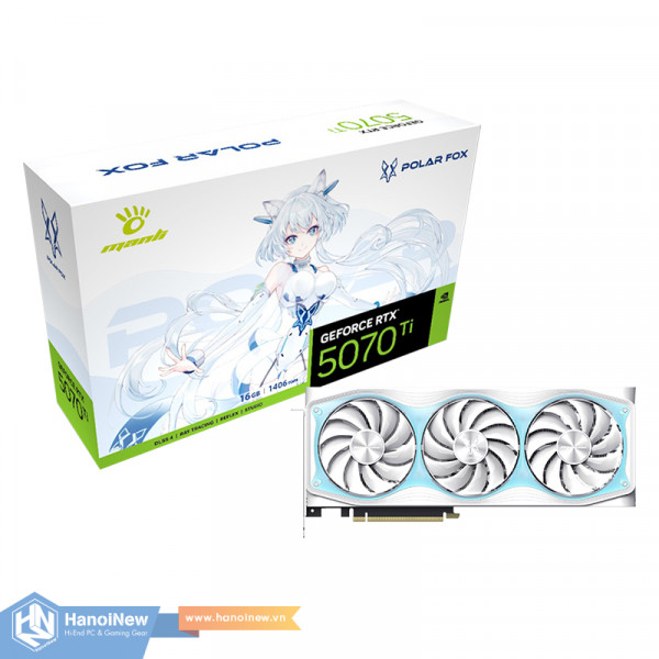VGA Manli Polar Fox GeForce RTX 5070 Ti OC 16GB GDDR7