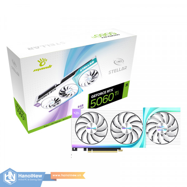 VGA Manli Polar Fox GeForce RTX 5060 Ti OC 8GB GDDR7