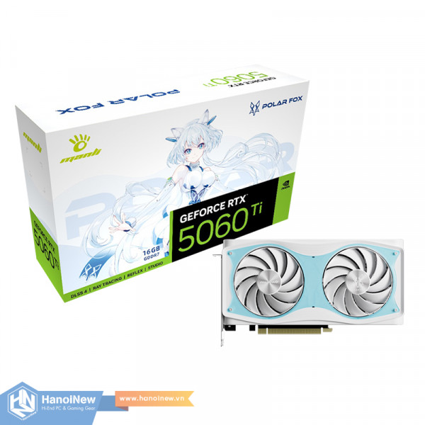 VGA Manli Polar Fox GeForce RTX 5060 Ti OC 16GB GDDR7