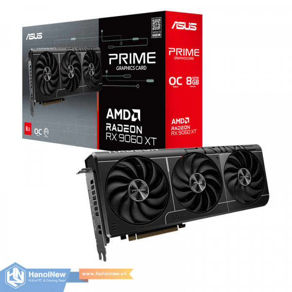 VGA ASUS Prime Radeon RX 9060 XT 8GB GDDR6 OC Edition
