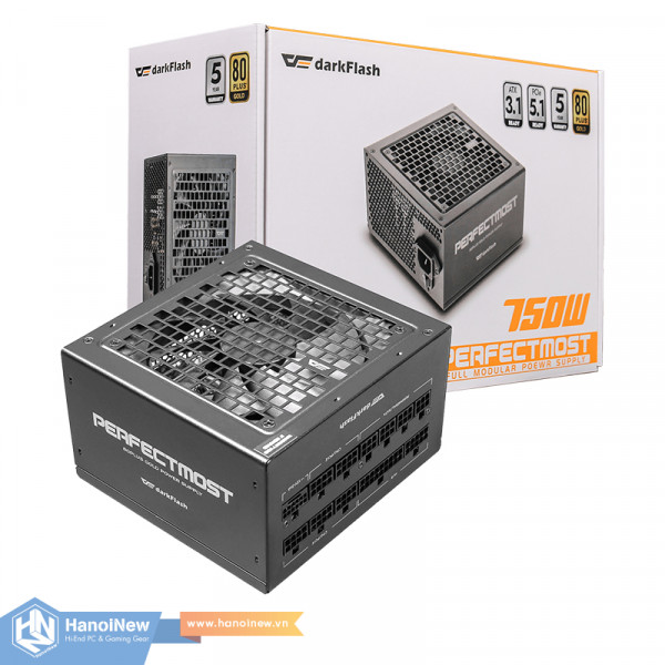 Nguồn Dark Flash PMT750 GOLD 750W 80 Plus Gold Full Modular