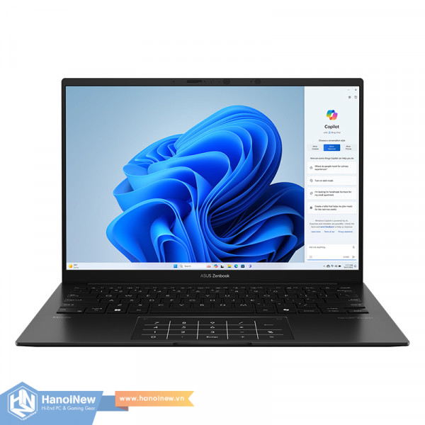 Laptop ASUS Zenbook 14 UM3406KA-PP555WS (RYZEN AI 7 350 | AMD Radeon | 14 inch 3K OLED | 32GB LPDDR5X | 512GB | Windows 11 Home | Đen)