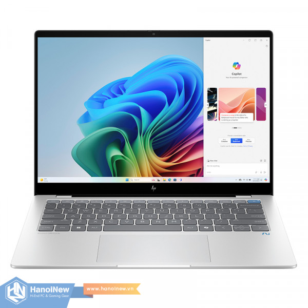 Laptop HP OmniBook X 14-fe1010QU B53KBPA (Snapdragon X Plus X1P-42-100 | 16GB | 512GB | 14 inch 2.2 K | Cảm ứng | Win 11 | Bạc)