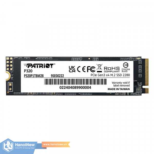 SSD Patriot P320 1TB M.2 NVMe PCIe Gen 3 x4