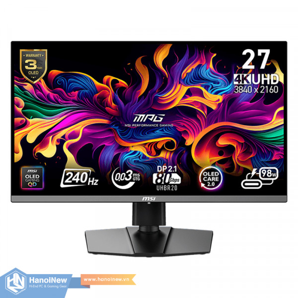 Màn Hình MSI MPG 272URX QD-OLED 26.5 inch UHD OLED 240Hz 0.03ms