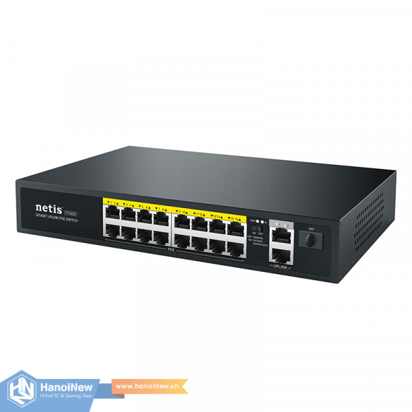 Switch POE Netis P116GH 16 Port + 2 Uplink + 1 SFP