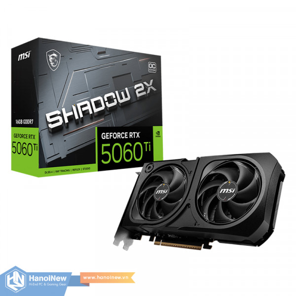 VGA MSI GeForce RTX 5060 Ti 16G SHADOW 2X OC PLUS