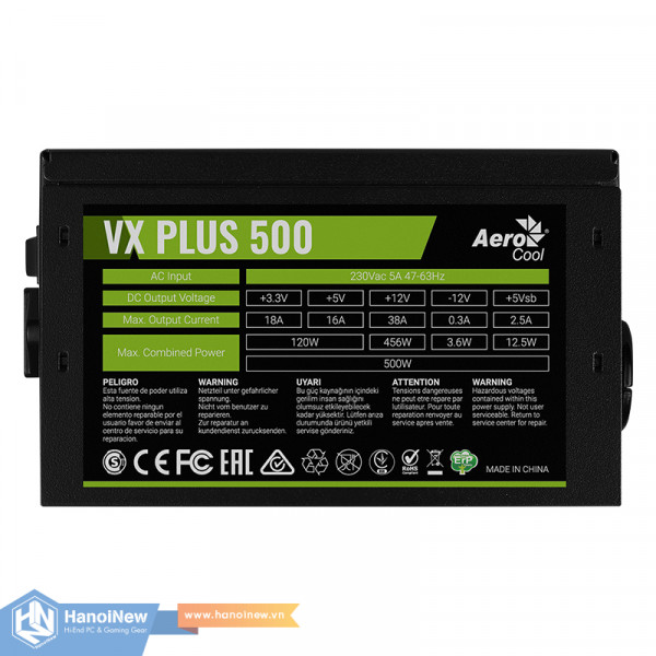 Nguồn AeroCool VX PLUS 500 500W