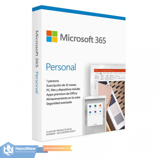 Phần Mềm Microsoft 365 Personal English APAC EM Subscr 1YR Medialess