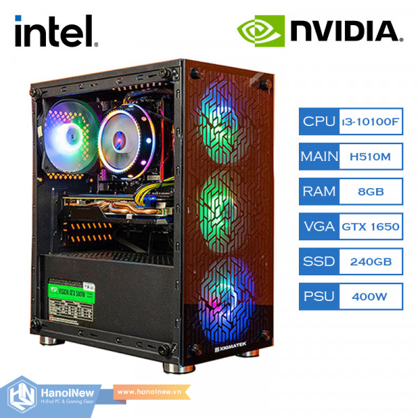 PC HNN Gaming Iron Man (Intel Core i3-10100F | Ram 8GB | SSD 240GB | VGA GTX 1650)