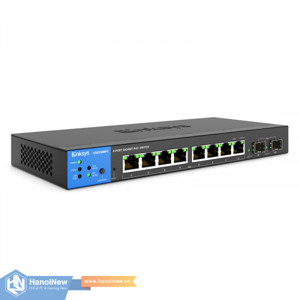 Switch Linksys LGS310MPC 8-Port Managed Gigabit PoE+ Switch with 2 1G SFP