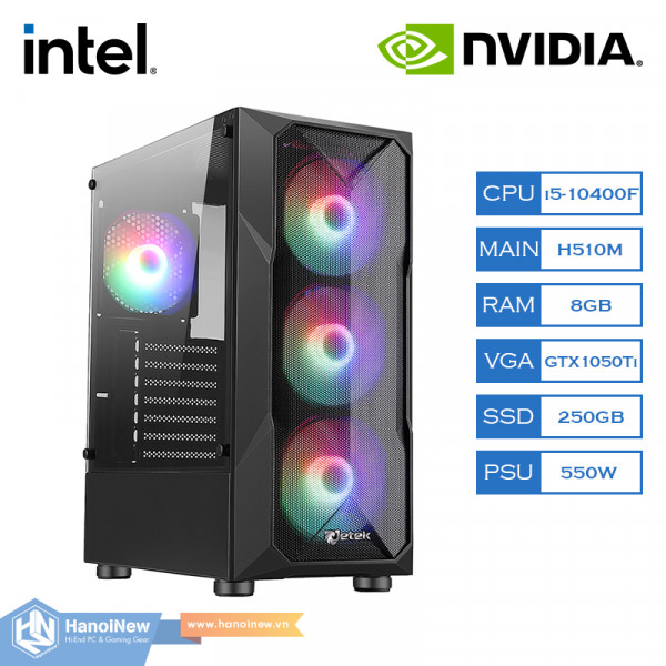 PC HNN Gaming Cyborg (Intel Core i5-10400F | Ram 8GB | SSD 250GB | VGA GTX 1050 Ti)