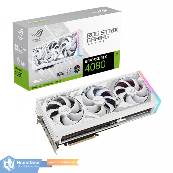 VGA ASUS ROG Strix GeForce RTX 4080 16GB GDDR6X White Edition