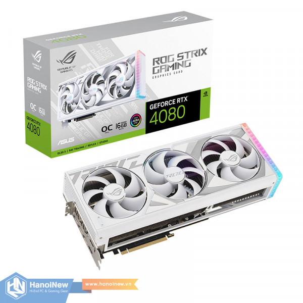 VGA ASUS ROG Strix GeForce RTX 4080 16GB GDDR6X White OC Edition