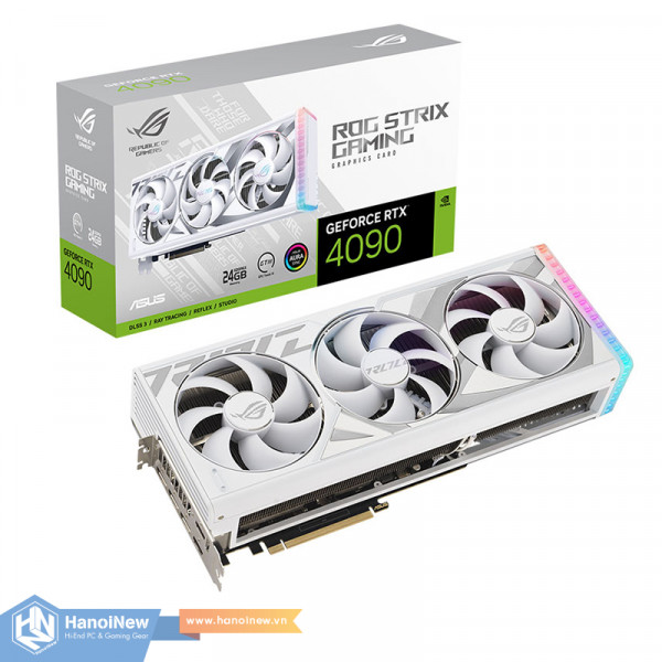 VGA ASUS ROG Strix GeForce RTX 4090 24GB GDDR6X White Edition