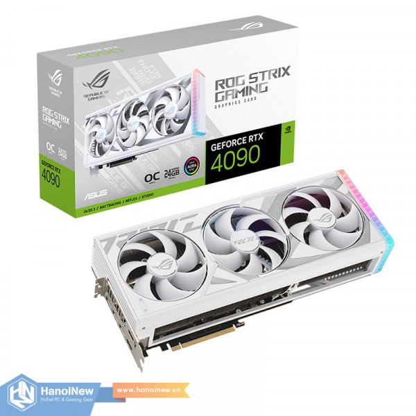 VGA ASUS ROG Strix GeForce RTX 4090 24GB GDDR6X White OC Edition