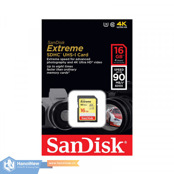 Thẻ Nhớ SDHC SanDisk Extreme 16GB