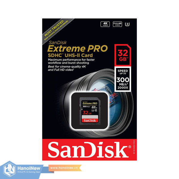 Thẻ Nhớ SDHC SanDisk Extreme Pro 32GB