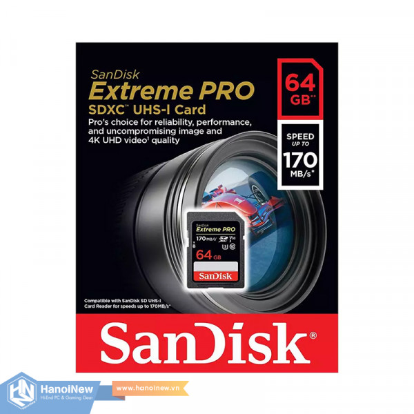 Thẻ Nhớ SDXC SanDisk Extreme Pro 64GB