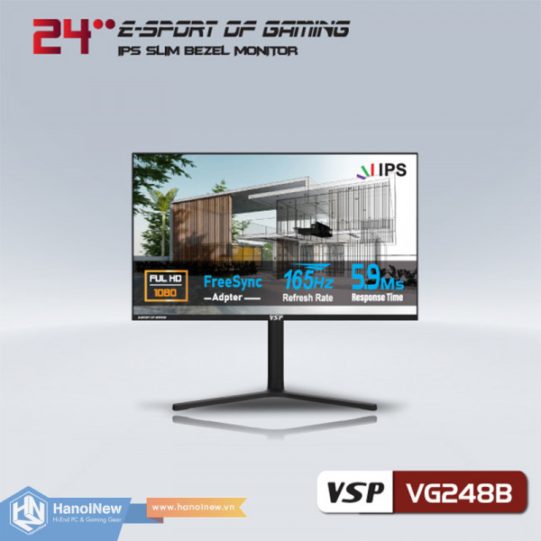 Màn Hình VSP VG248B 23.8 inch FHD IPS 165Hz 5.9ms