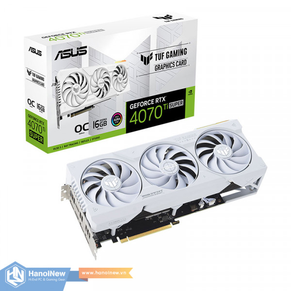 VGA ASUS TUF Gaming GeForce RTX 4070 Ti SUPER 16GB GDDR6X OC White Edition